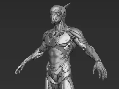 Cyber Ninja Zbrush 3D model