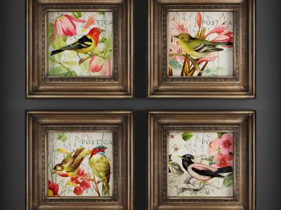 Picture Frames Low-poly 3D model