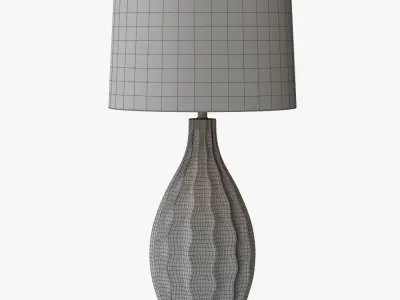 Otranto Ivory Crackle Table Lamp 3D model