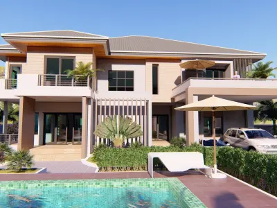 Villa C3 - 2d dwg lumion render - without 3d 3D model