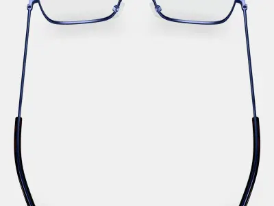 Thurston Eyeglasses in Brushed Navy 3D model