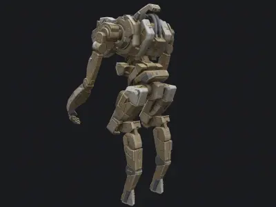 scifi-model538 wooden robot 3D model
