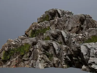 Mountain Low-poly 3D model 10