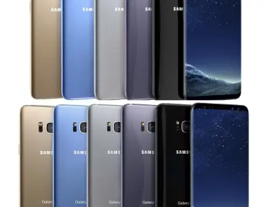 Samsung Galaxy S8 And Plus All Colors 3D model