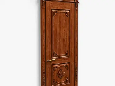 Door0033 ornate door gold 3D model