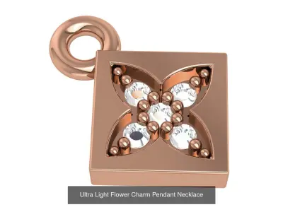 10 Light Charm Pendant Necklace 3D Model Pack