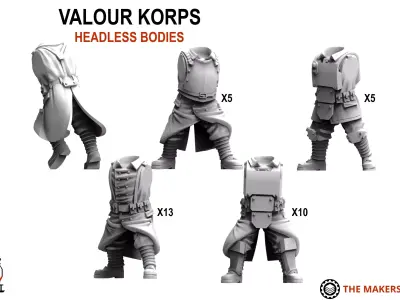 Valour Korps - Headless Bodies 3D print model