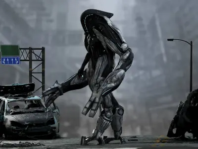 Alien Exosuit Low-poly 3D model