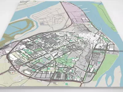 Cityscape Huelva Spain 3D model