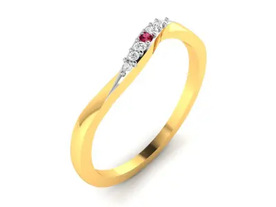 Diamond Ring For Women 3d Print Model 3D print model 60