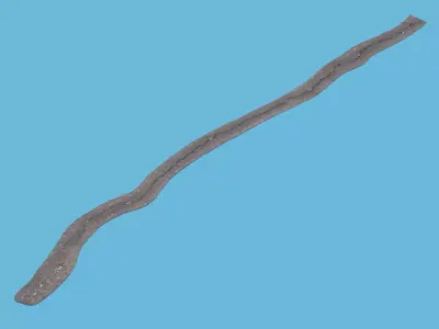 Long Crack In Asphalt 3D model