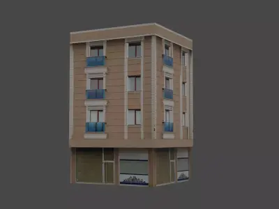 Architectural Building-8 Free low-poly 3D model