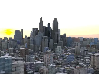 City 54 Low-poly 3D model