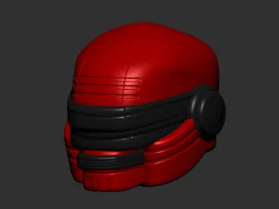 helmet high poly sculpt 3d printable ver 7 3D model 3D model