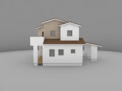 House model for background 32 Low-poly 3D model