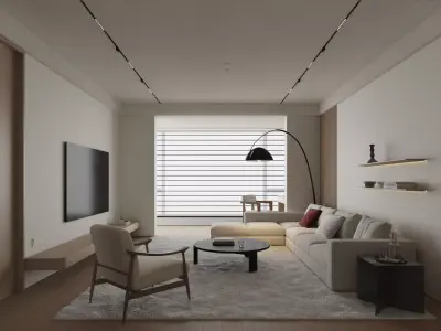 apartment interior scenes   3D model order