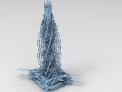 London Modern Sci Tower 1  3D model