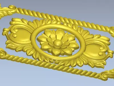 FLOWER PATTERN 3D RELIEF 3D print model
