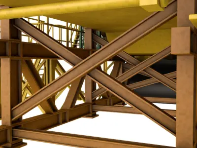 Stone Crusher Machine 3D model