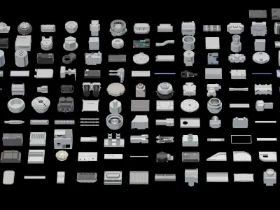 3D SCIFI Kitbash 3D model