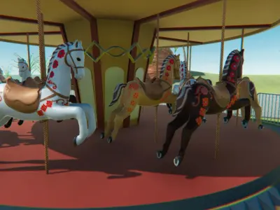 Horse carousel 3D model