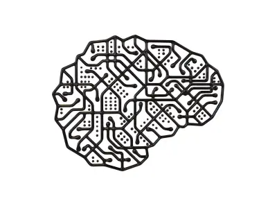 Electronic Circuit Brain v1 004 3D model