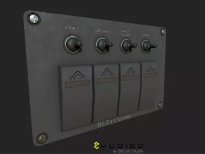 Switched Wall Panel Low-poly 3D model