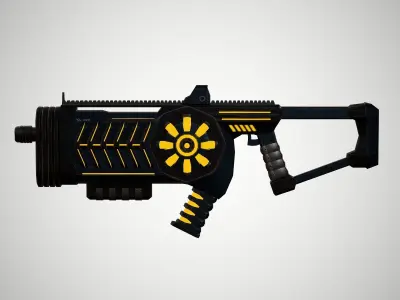 Futuristic Rifle 02 Low-poly 3D model