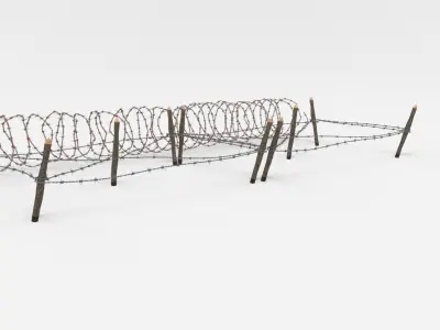 Barb Wire Obstacle 3D model