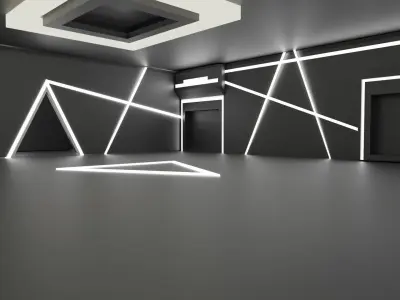 Store Area Interior Low-poly 3D model
