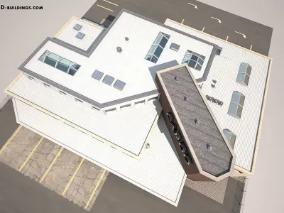 Cargo Buildings BUNDLE Low-poly 3D model