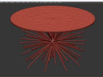 Starburst Coffee Table Blackened Brass Low-poly 3D model