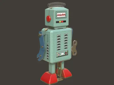 Vintage Toy Robot 3D model