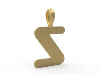 Initial Letters Pendant Sisyphus Light Z 3D print model