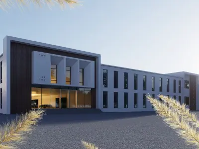 fire station realistic Low-poly 3D model