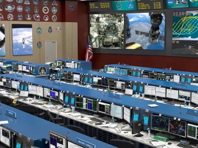  NASA Mission Control Room Space Center 