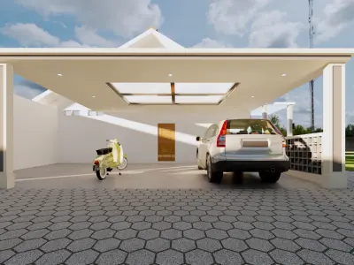 Outdoor Modern Carport 3d Design 3D model