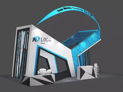 Futuristic Exhibition Stand Booth 3D model