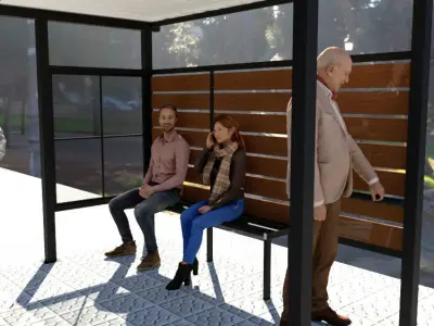 Parada de autobus 3D model
