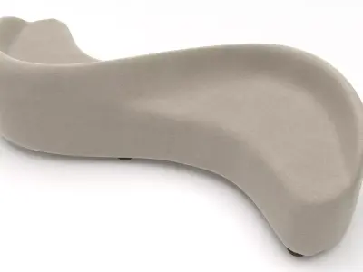 modern sofa Low-poly 3D model 7