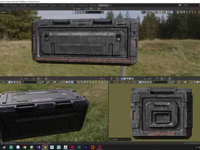 Military Container Low-poly 3D model