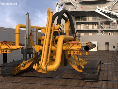  Handling Tug Vessel with Arthropod 600 Subsea Pipeline Trencher 