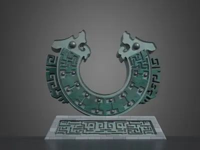 Square sculpture Life Culture urban landmarks 3D model