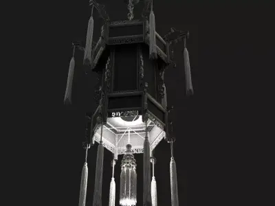 Chinese Palace Lantern Low-poly 3D model