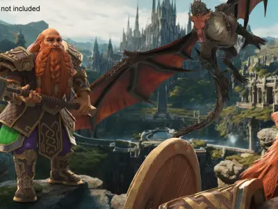  Dwarf Warrior with Hammer Rigged for Maya 