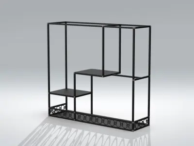 Firewood Rack Wrought Iron Free 3D model