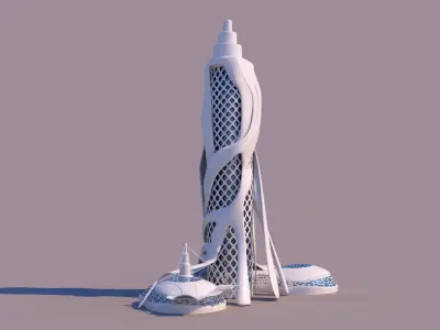 0106 - Organic Skyscraper 3D model