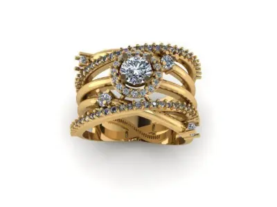 daimonds rings 3D print model