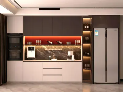 Wine cabinet Rack Cellar 3D model
