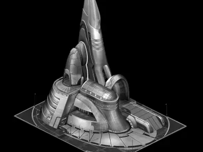 Future World - Robot Factory 03 3D model